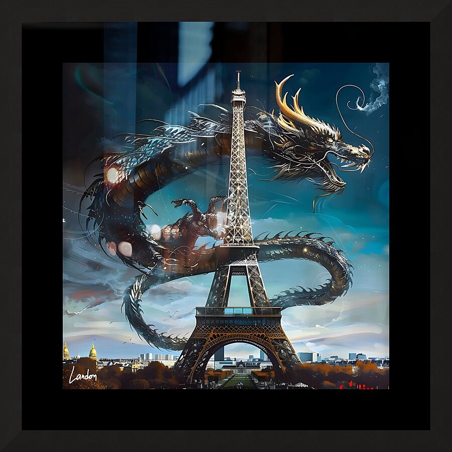Dragon In Paris 8 Picture Frame print