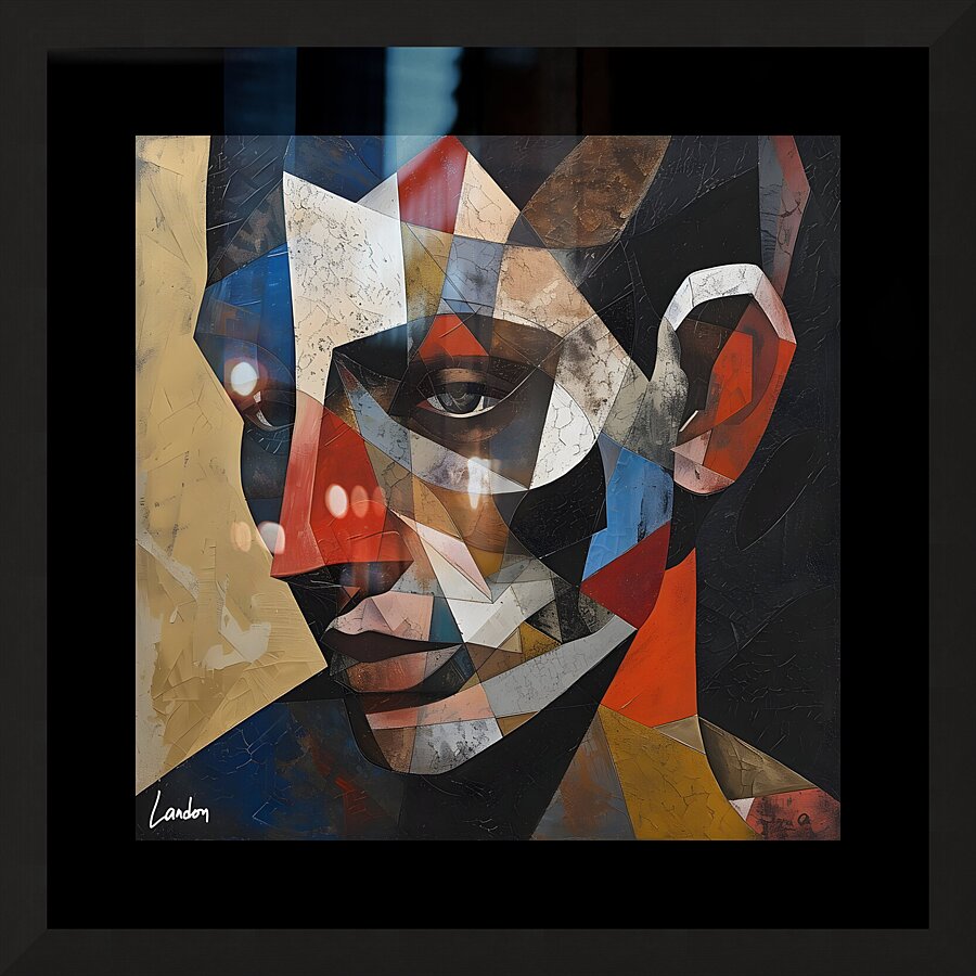 Fragmented Portrait 3 Picture Frame print