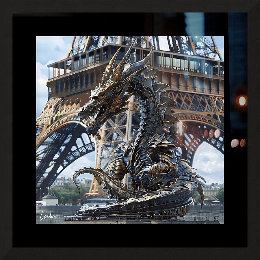 Dragon In Paris 4 Picture Frame print