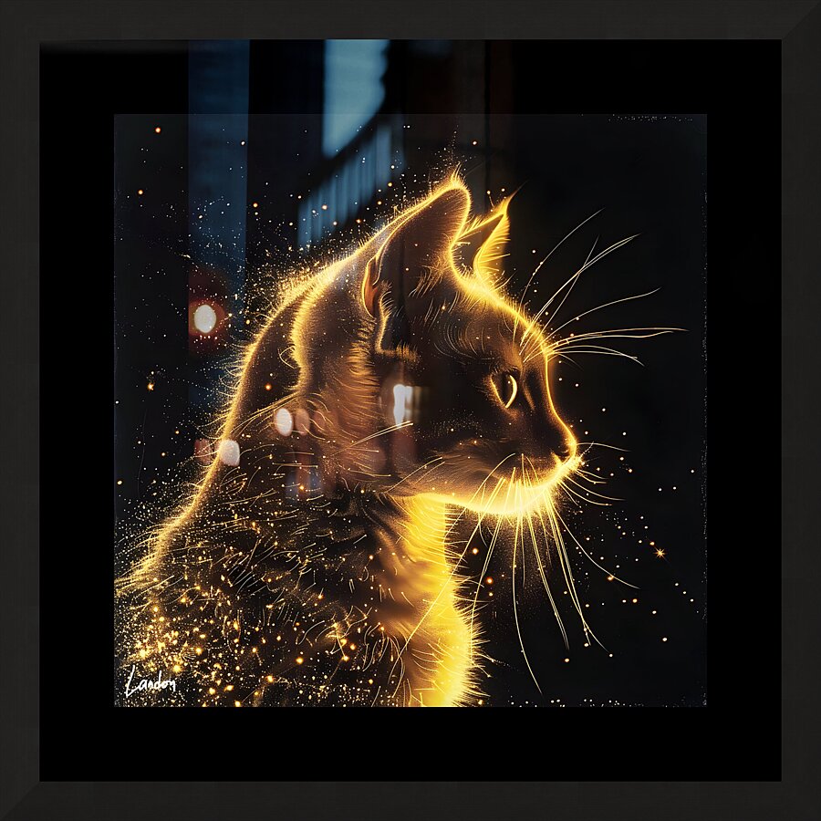 Cat Golden Glow 2 Picture Frame print