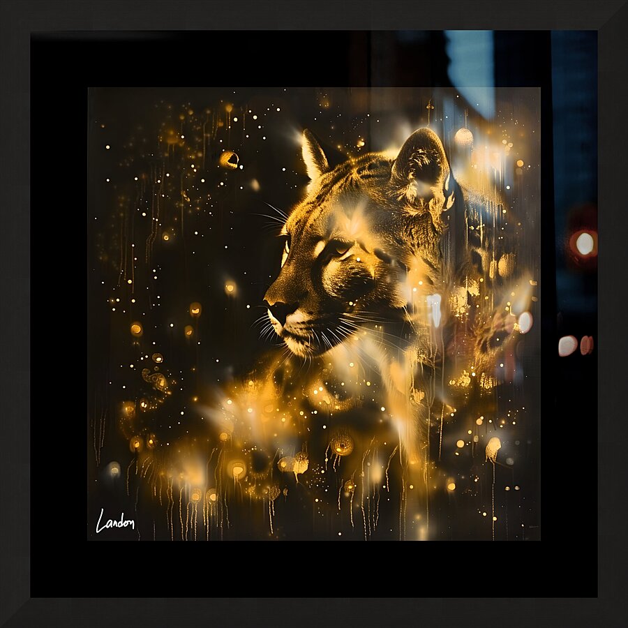 Cougar Golden Glow 6 Picture Frame print