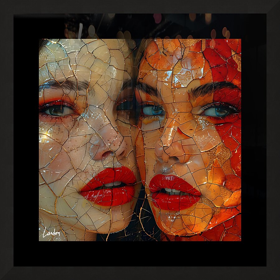 Cracks In Her Beauty 2 Picture Frame print