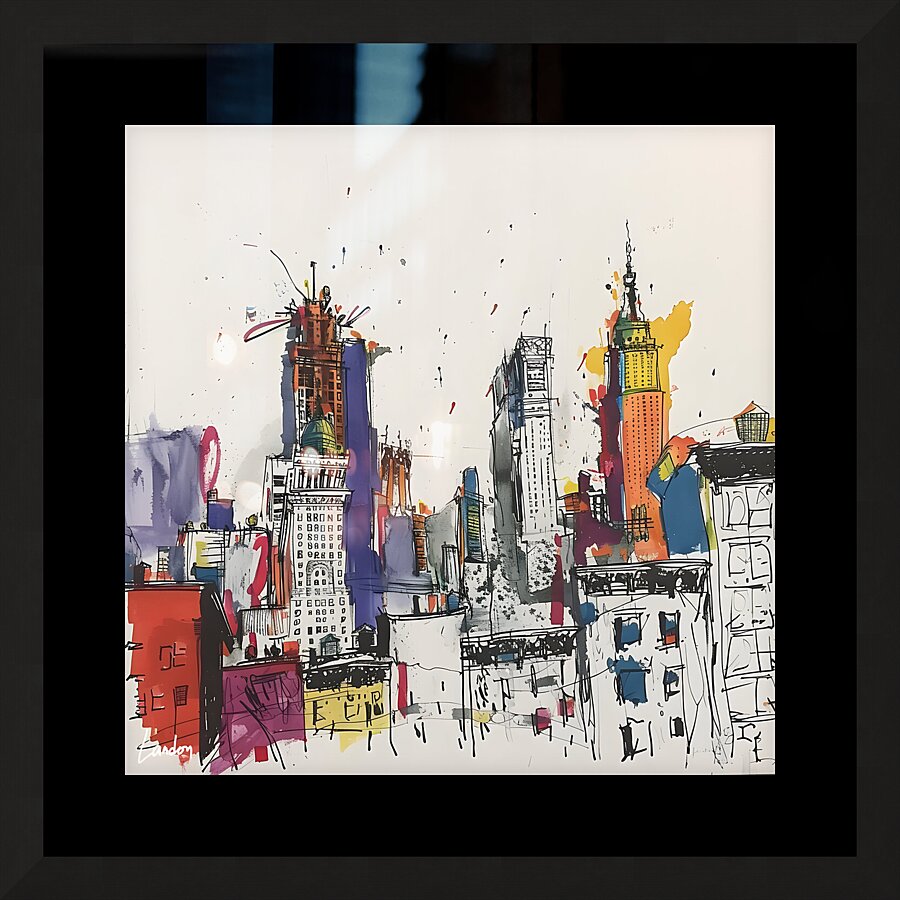 Basquiat City 7 Picture Frame print