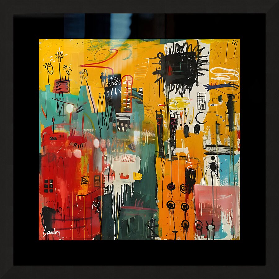 Basquiat City 6 Picture Frame print