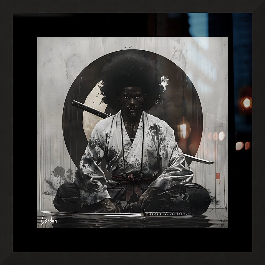Afro Samurai Man 3 Picture Frame print