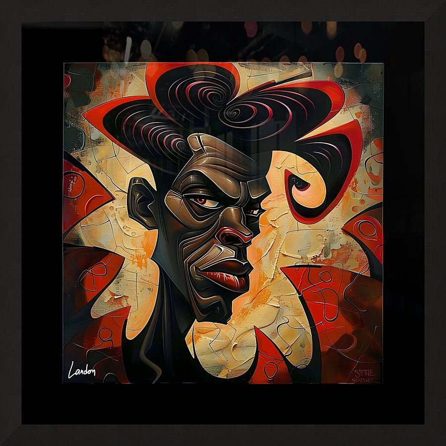 A Frican Man 3 Picture Frame print