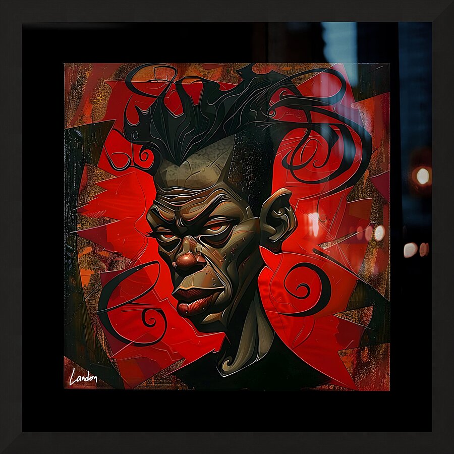 A Frican Man 4 Picture Frame print