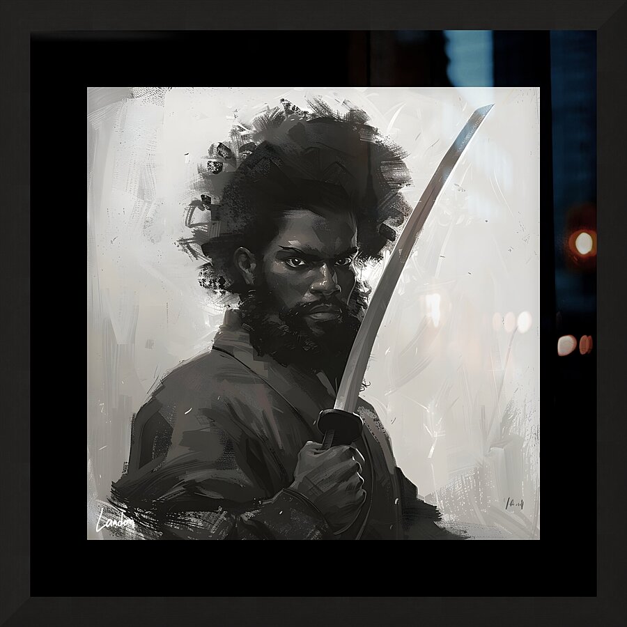 Afro Samurai Man  9 Picture Frame print