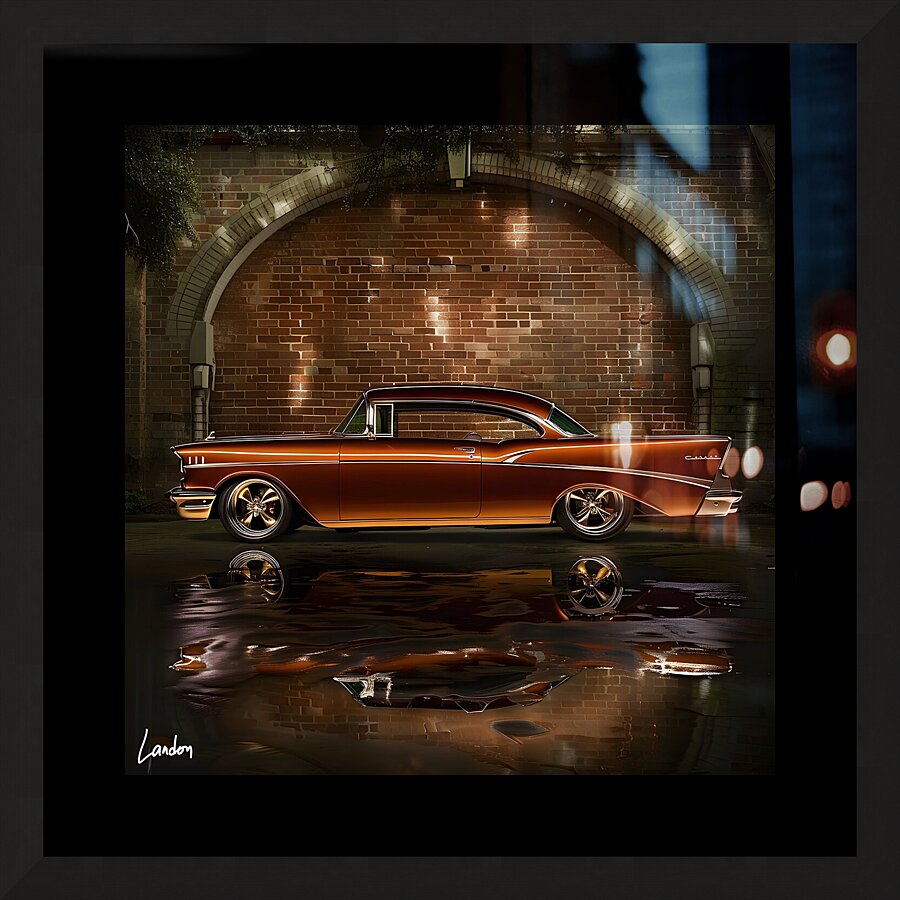 A Classic Car 3 Picture Frame print