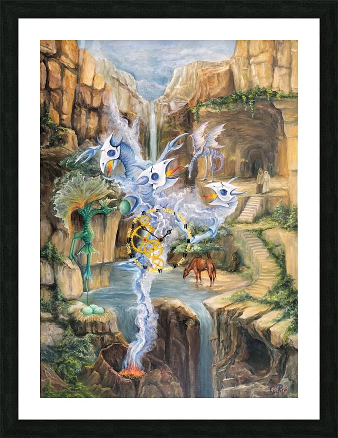 Volcano Demons with Eggs  Gregory Pyra Piro oil painting ref 347536  Impression encadrée