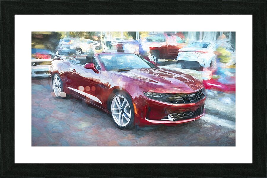 2023 Red Chevrolet Camaro Convertible X 4 Picture Frame print