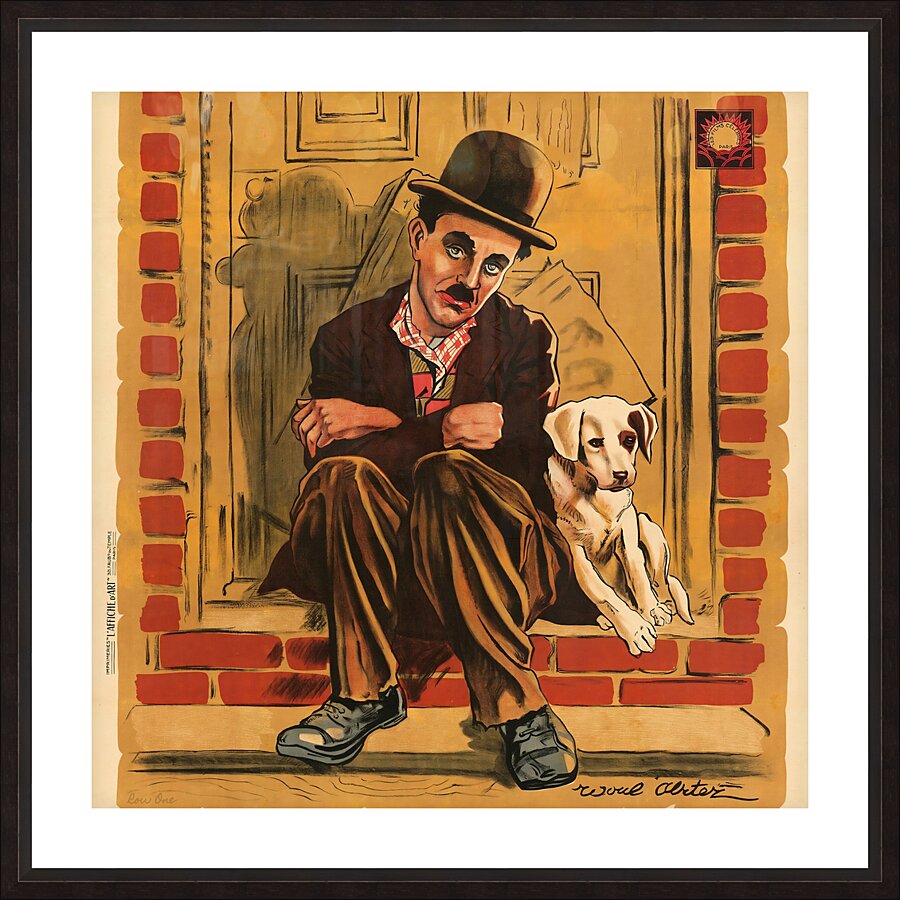1918 charlie chaplin a dogs life Picture Frame print