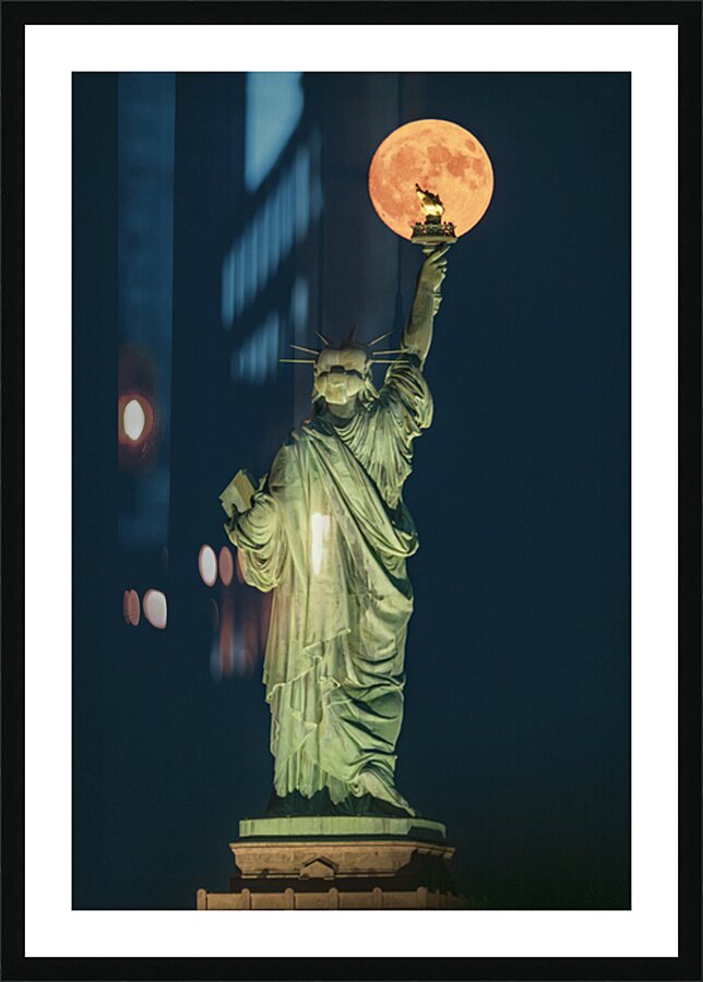 Liberty Torch Moon Picture Frame print
