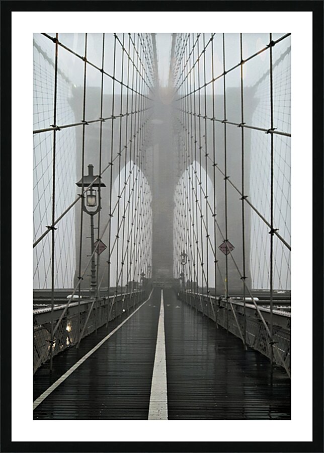 Brooklyn Ridge in Fog Picture Frame print