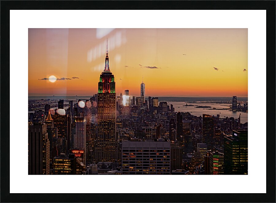 New York City Sunset Picture Frame print