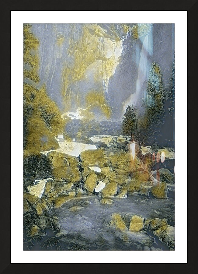 Yosemite Lower Waterfall Picture Frame print