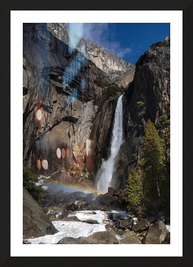 Yosemite Lower Falls Rainbow Picture Frame print