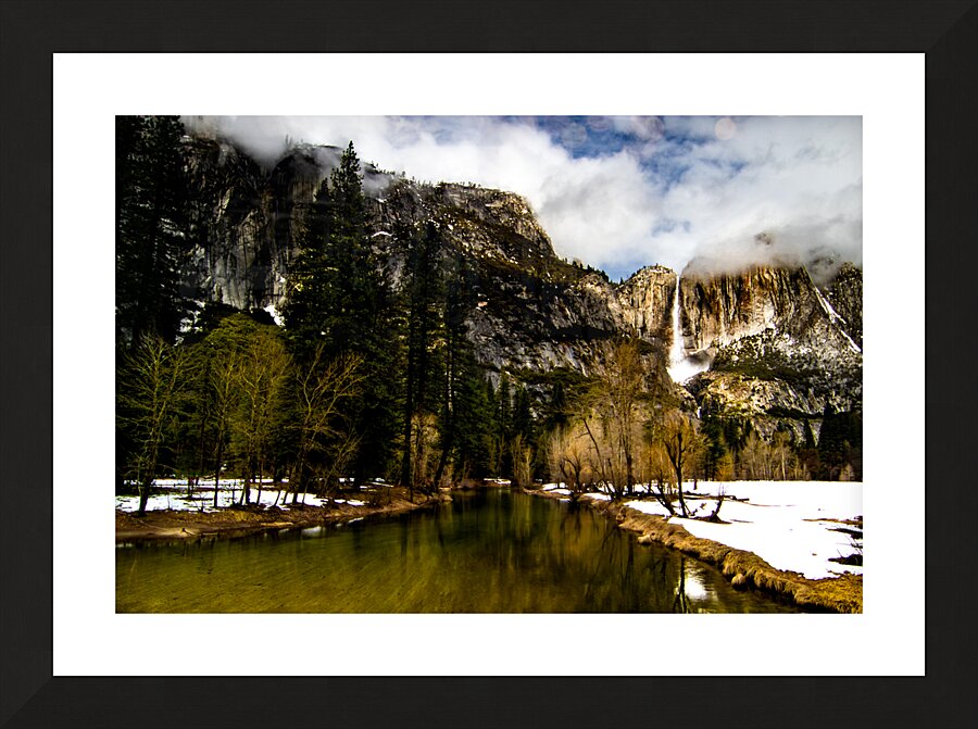 Merced River Bridal Veil Waterfalls  Picture Frame print