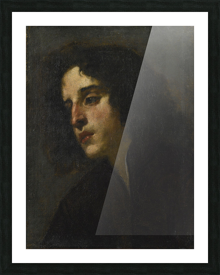 Head study of a young man Picture Frame print