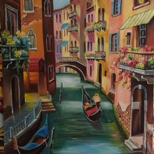 Venice painting page 001 by Nishita Wall Art