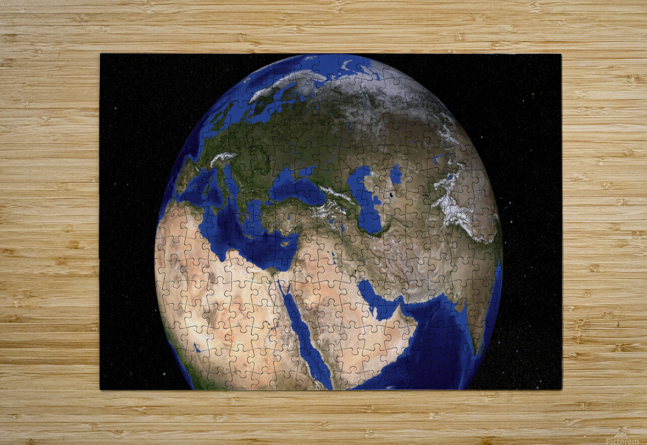The Blue Marble Next Generation Earth showing the Middle East. by  StocktrekImages Wall Art
