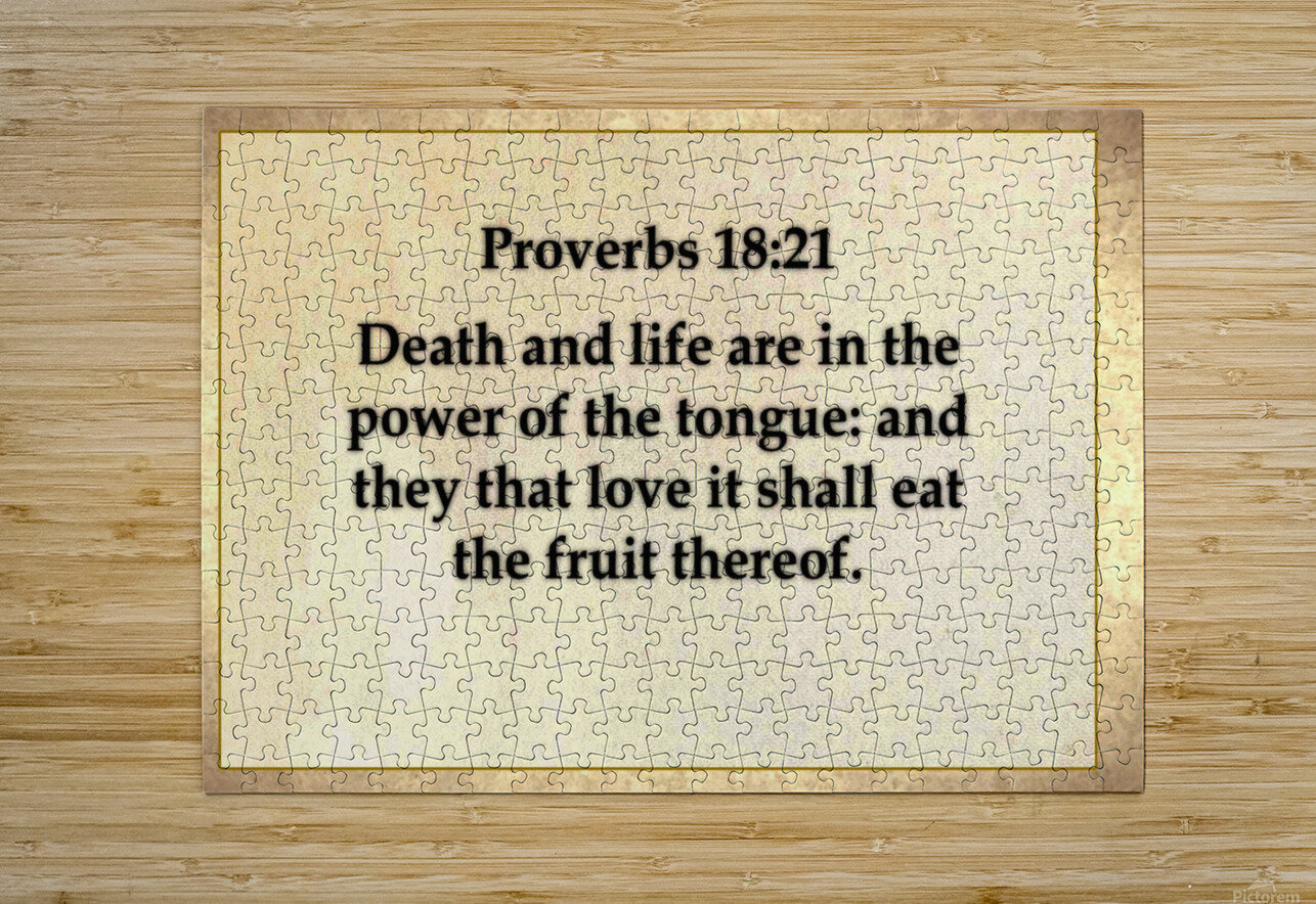 Proverbs 18 21 by Scripture on the Walls Wall Art