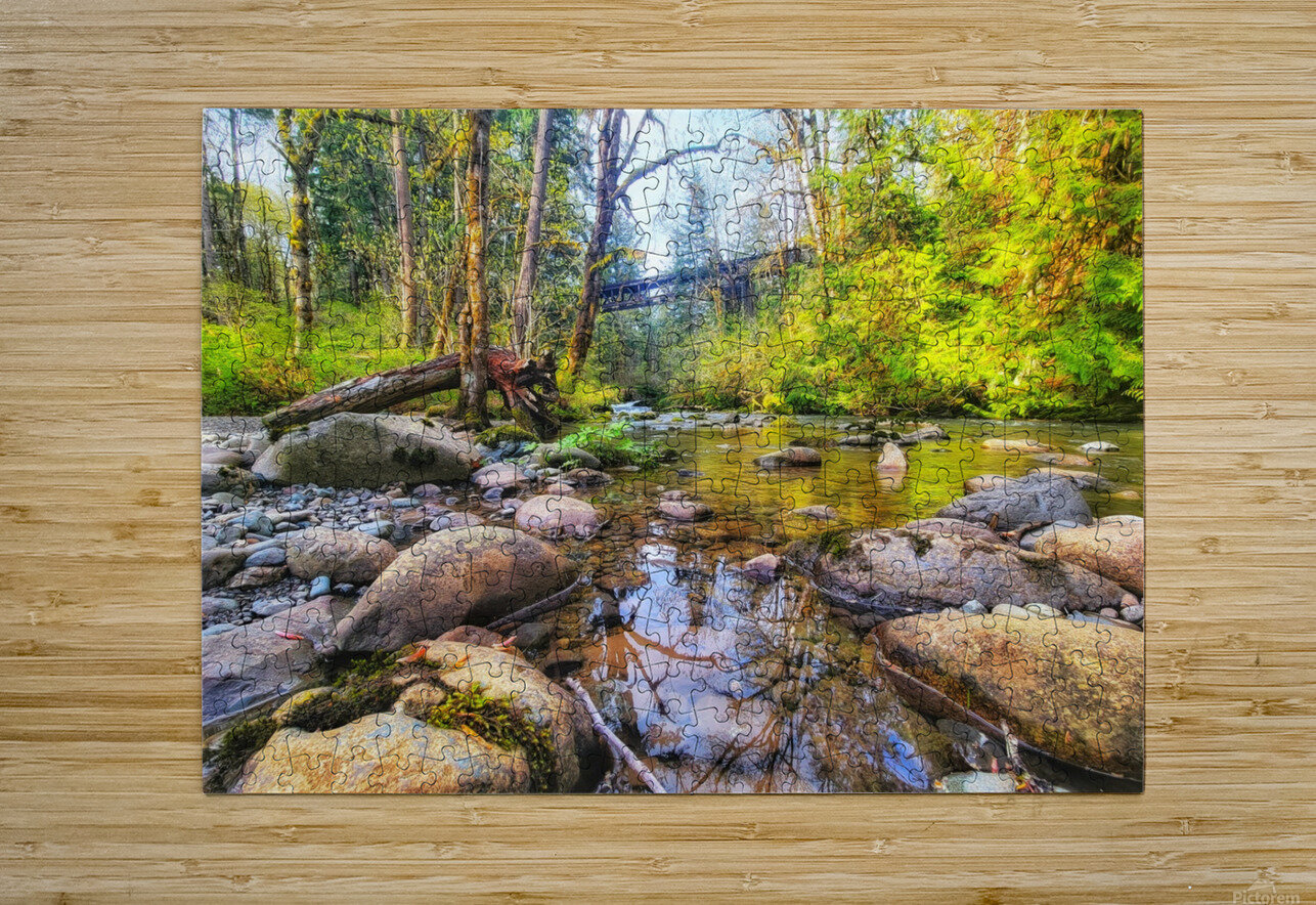 River Running under Trestle Adam Copp Puzzle printing