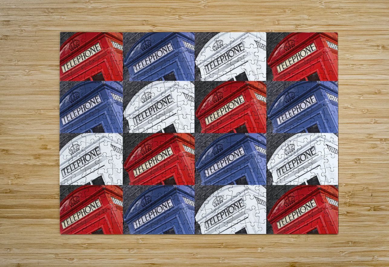 Multi-Coloured Telephone Boxes Assaf Frank Puzzle printing