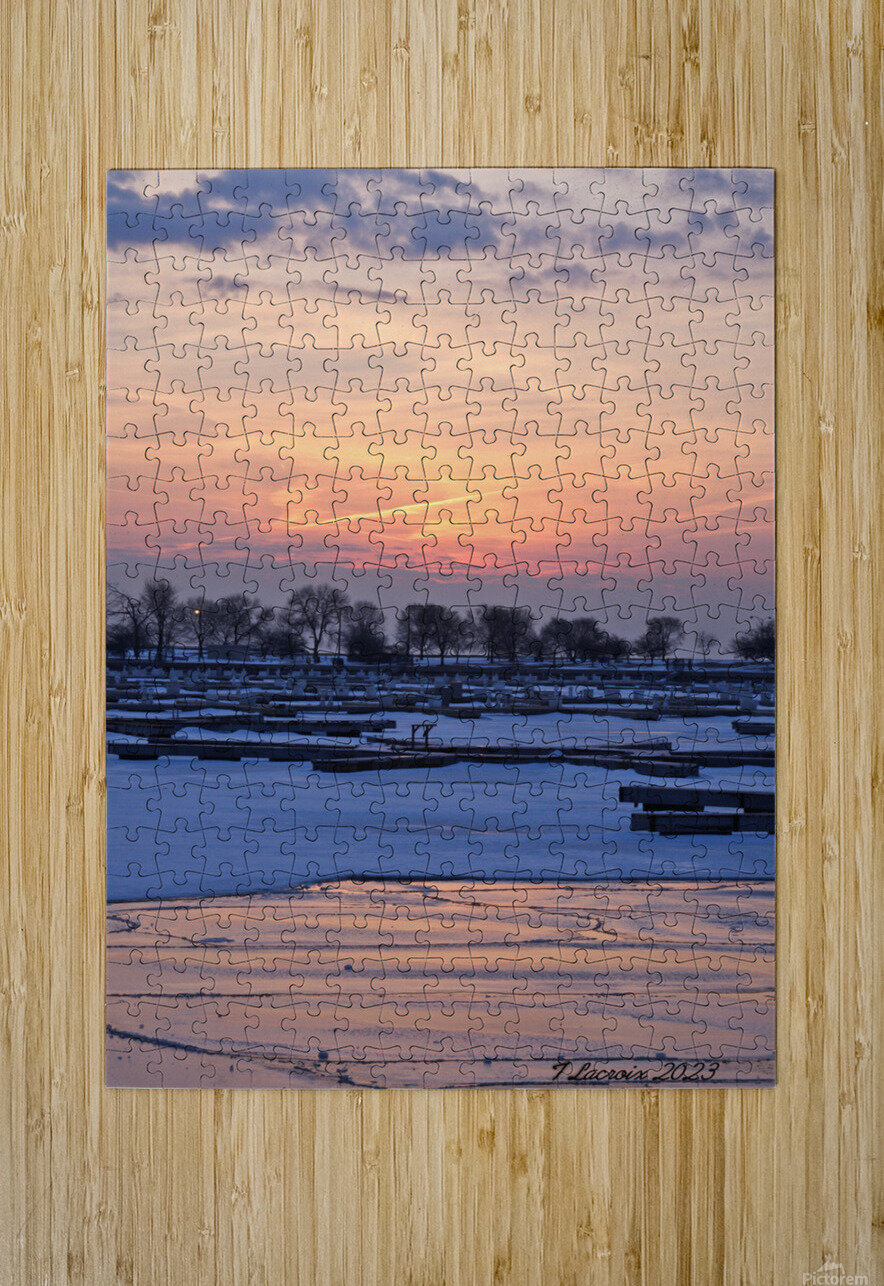 Winter Montrose Harbor Chicago IL Tony Lacroix Puzzle printing