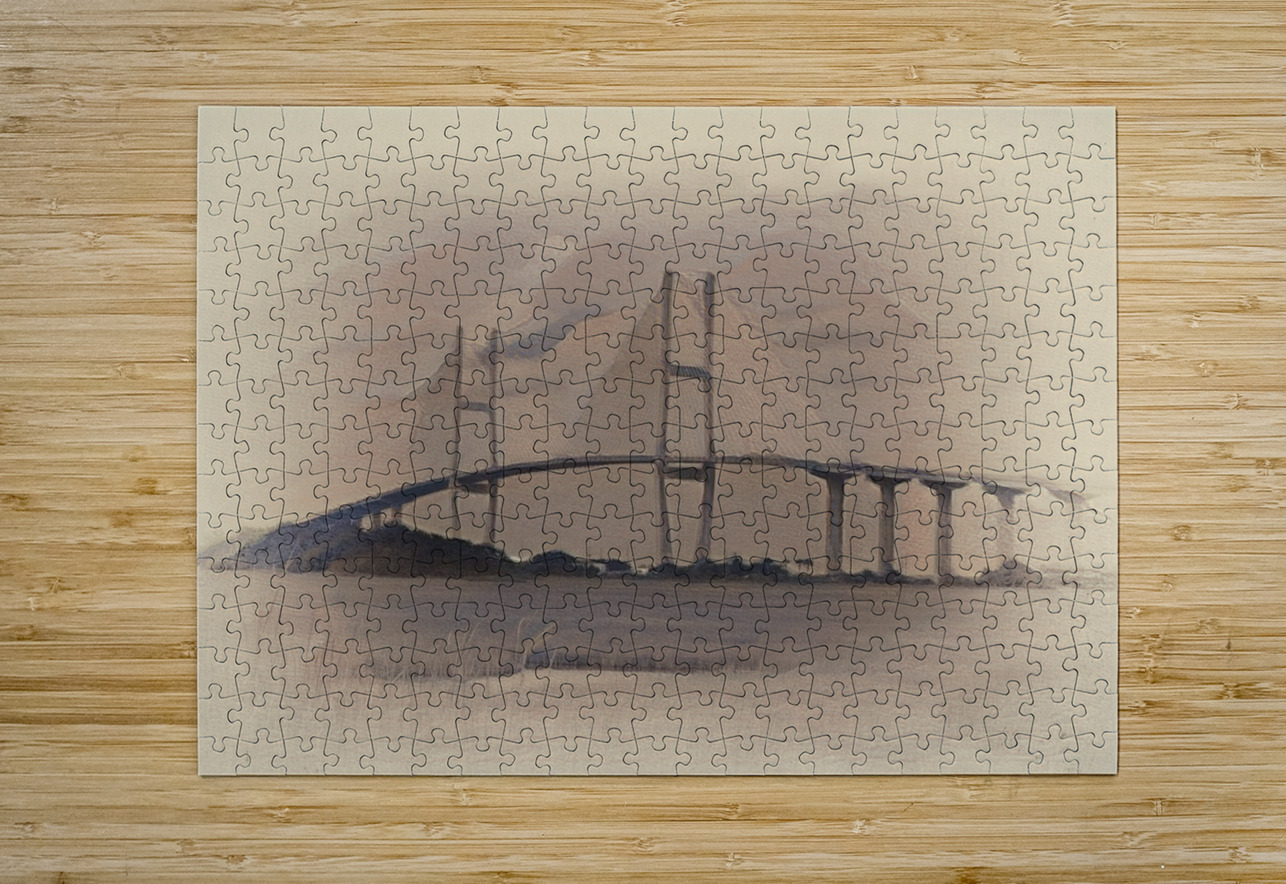 Sidney Lanier Bridge Digital Painting Norma Brandsberg Photography Puzzle printing