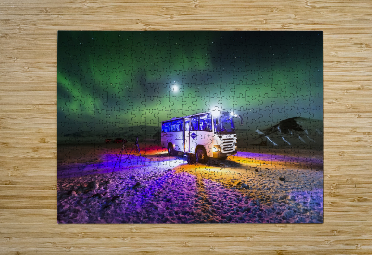 Aurora Borealis Tour Vatnajokull Ice Cap Iceland 168611 Panoramic Images Puzzle printing