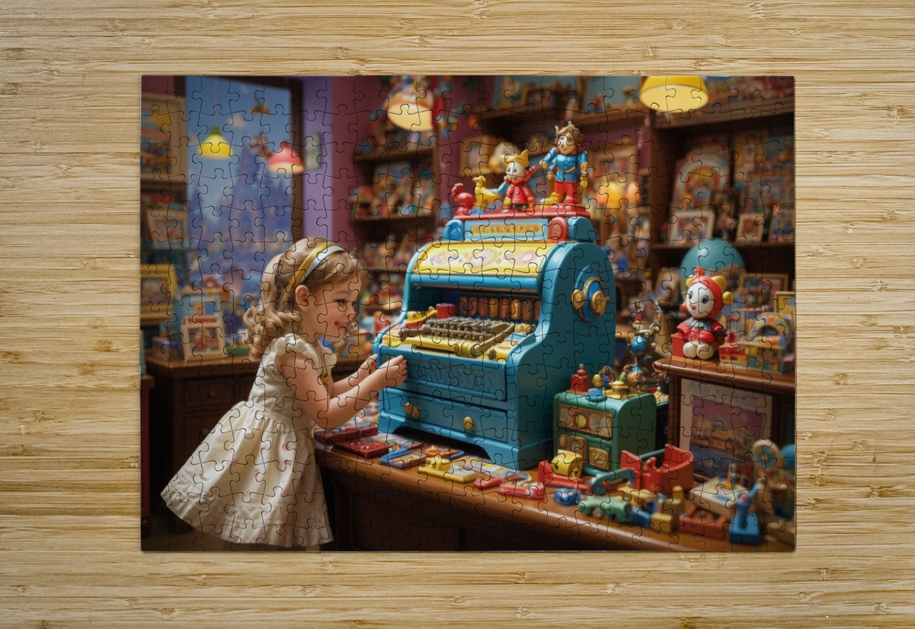 Default A charmingly vibrant toy store cashier co Javier Zuleta Canido Puzzle printing