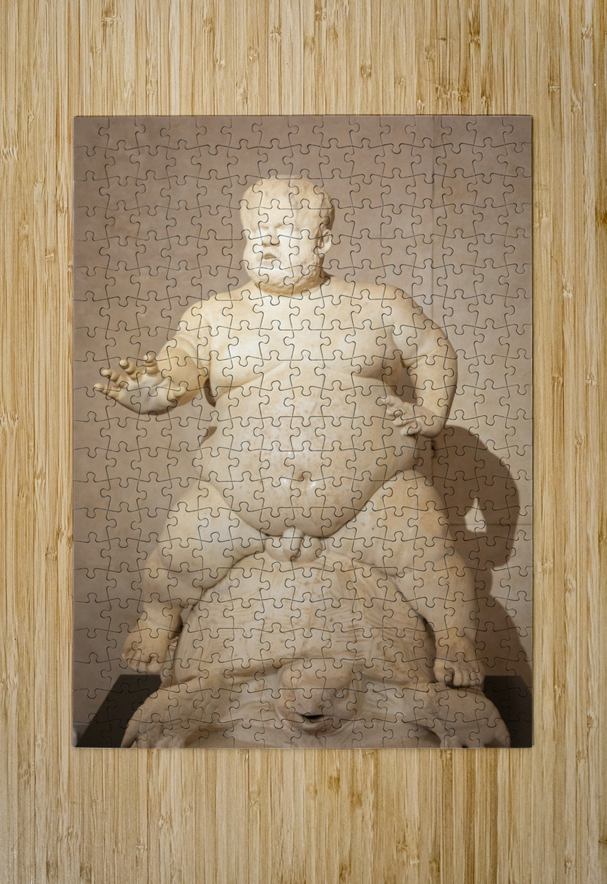 Morgante riding a tortoise marble statue by Valerio Cioli 1568 Paolo Modena Puzzle printing