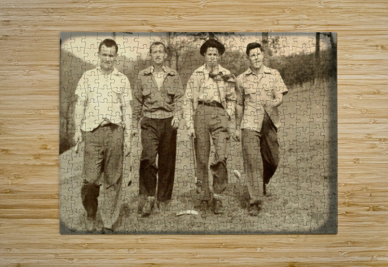 four college kids golfing 1940s Row One Brand Puzzle printing