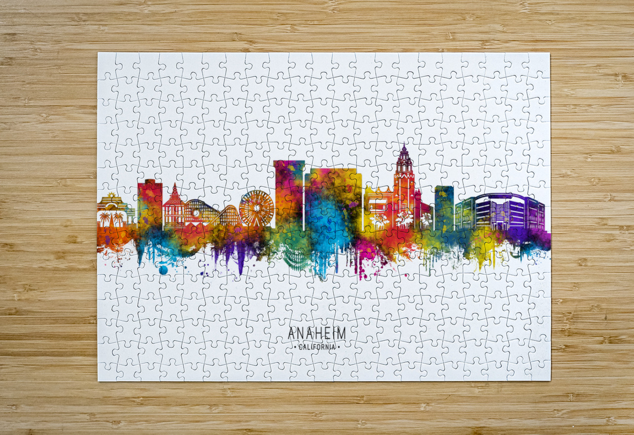 Anaheim California Skyline Towseef Dar Puzzle printing