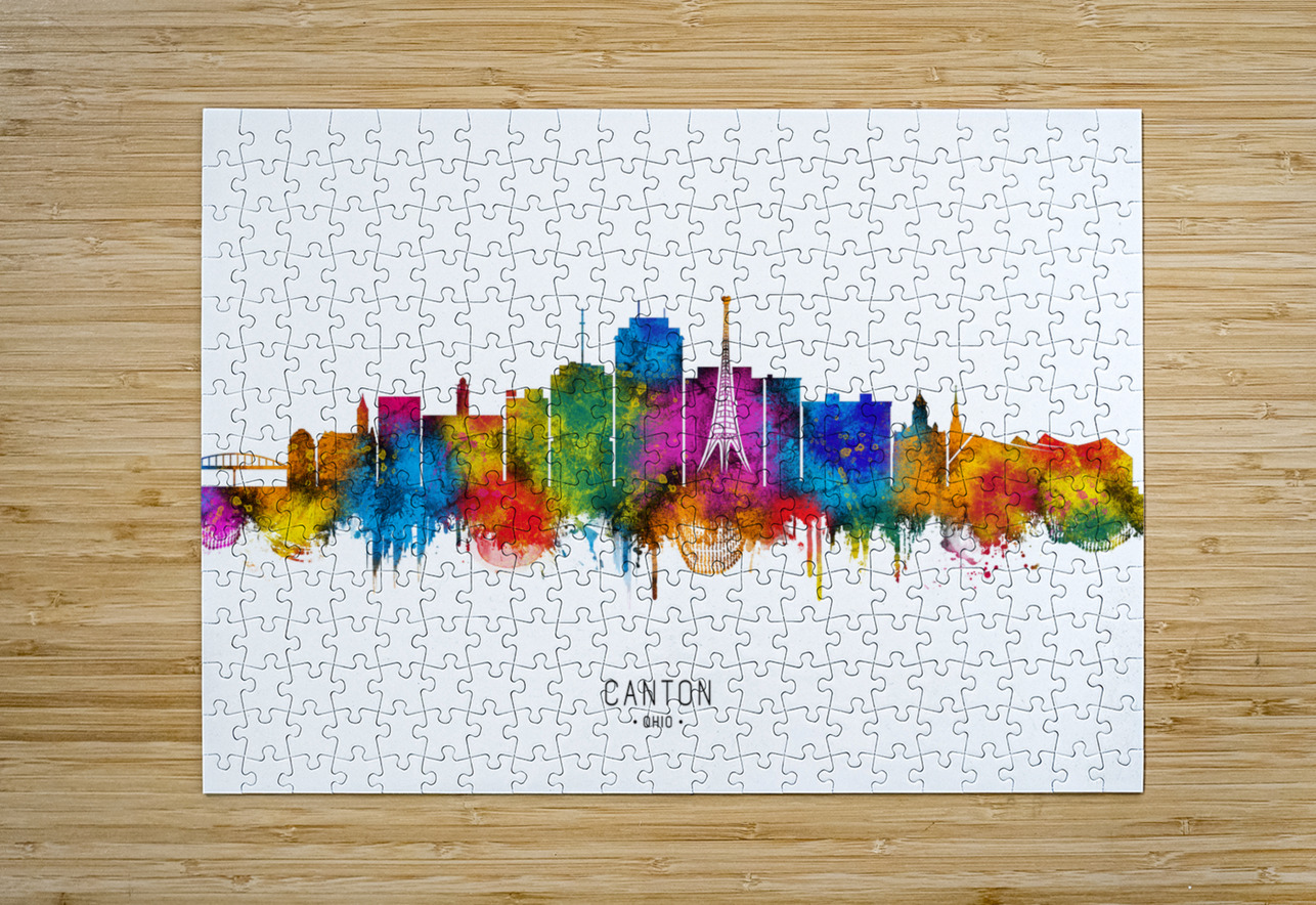Canton Ohio Skyline Towseef Dar Puzzle printing