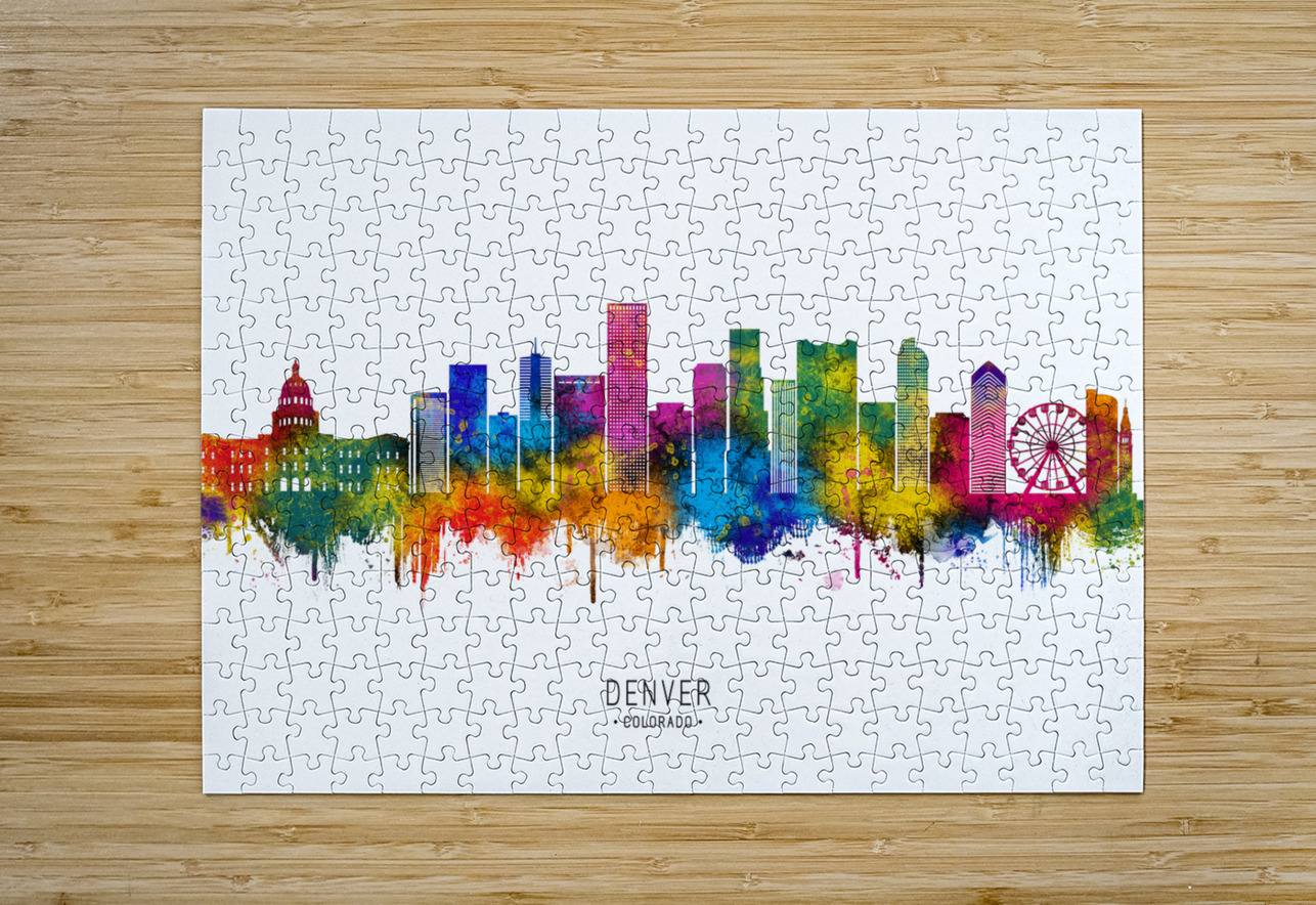 Denver Colorado Skyline Towseef Dar Puzzle printing