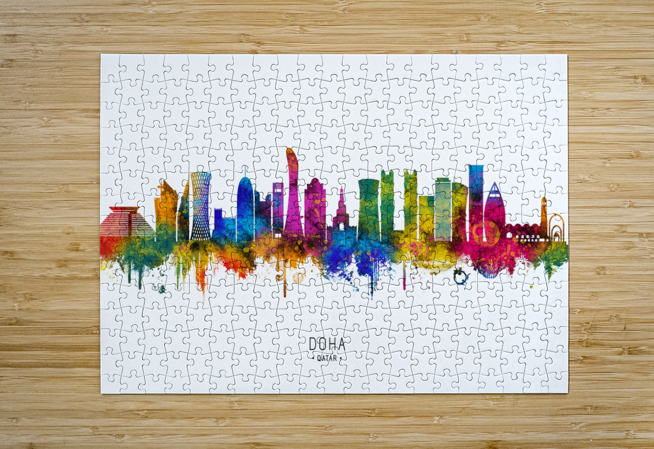 Doha Qatar Skyline Towseef Dar Puzzle printing