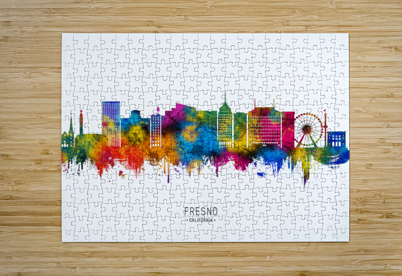 Fresno California Skyline Towseef Dar Puzzle printing