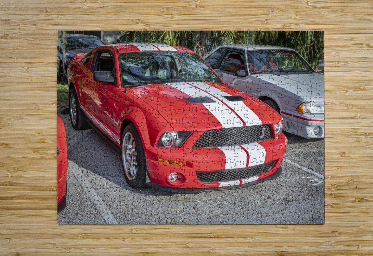 2007 Red Ford Shelby Mustang GT500 X 2 Rich Franco Puzzle printing