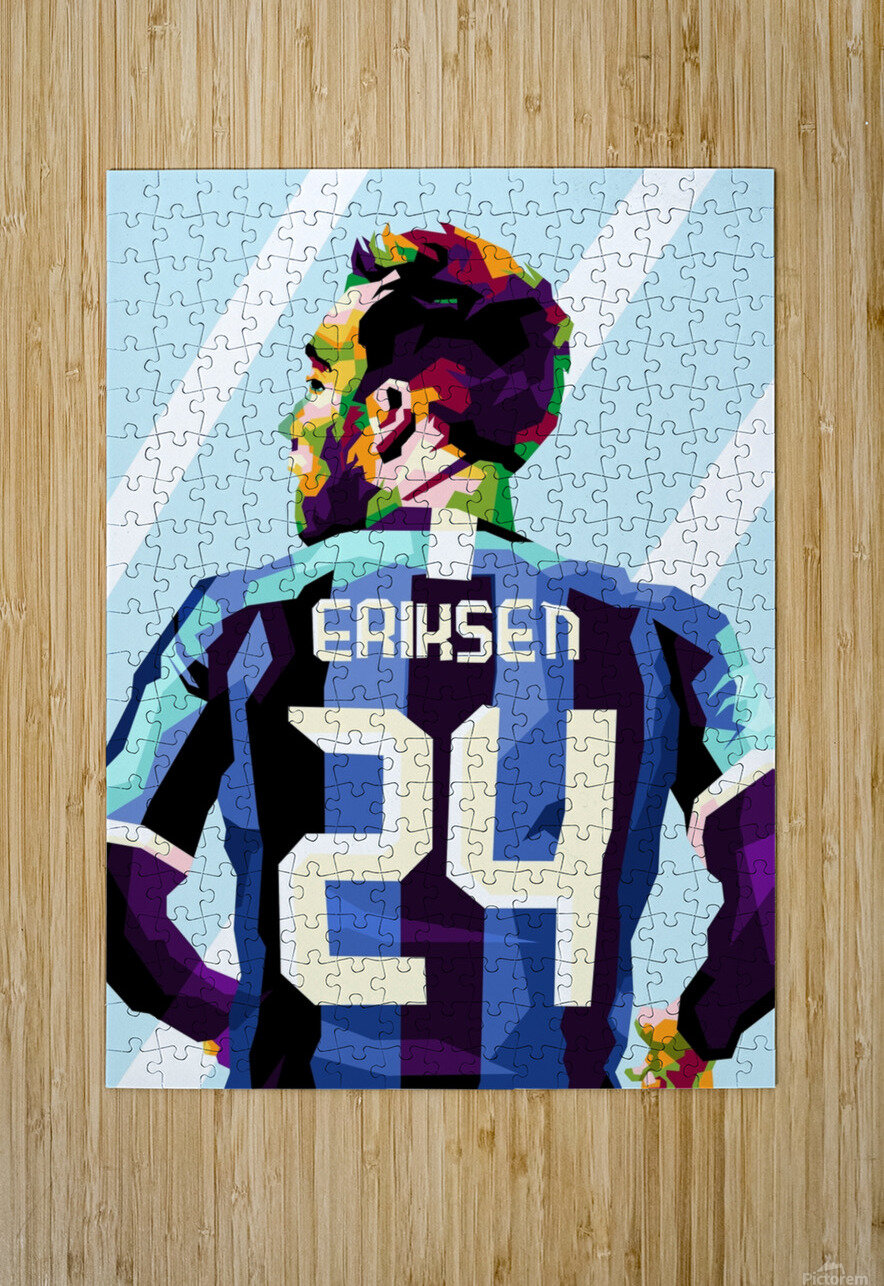 Cristian Eriksen in best football legend  Miru wpap pop art Puzzle printing