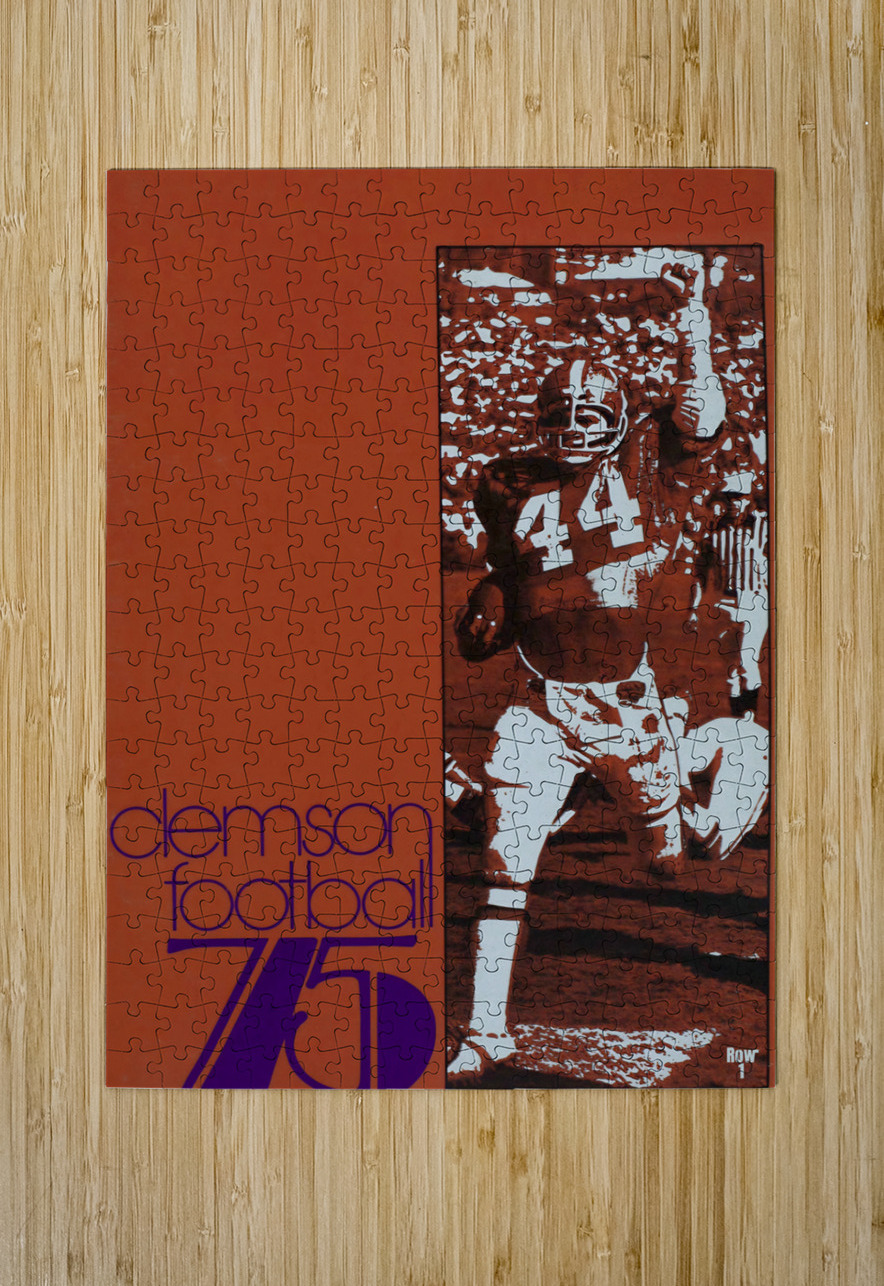 retro remix 1975 clemson football art Row One Brand Puzzle printing