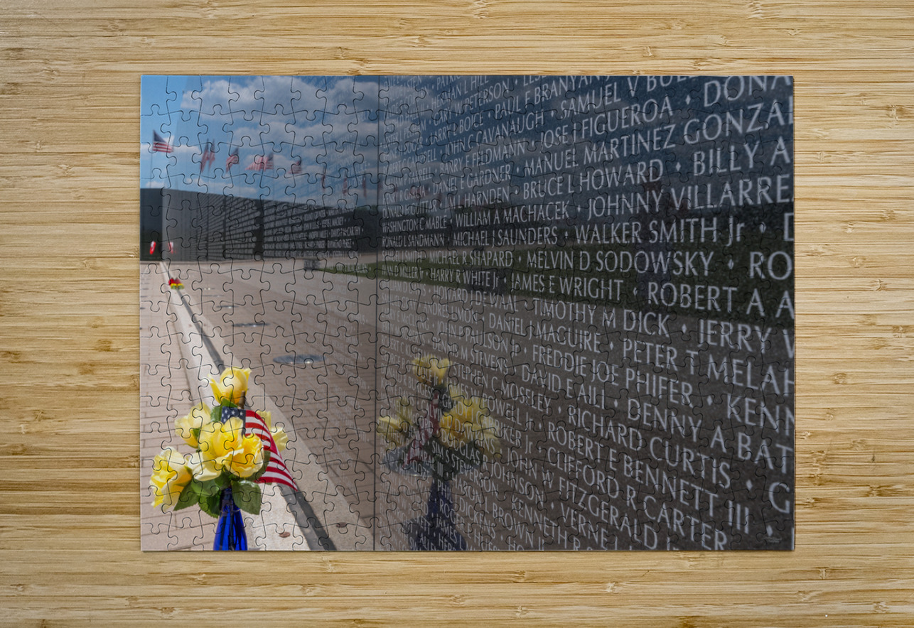 Vietnam Wall Yellow Roses Jennifer White Puzzle printing