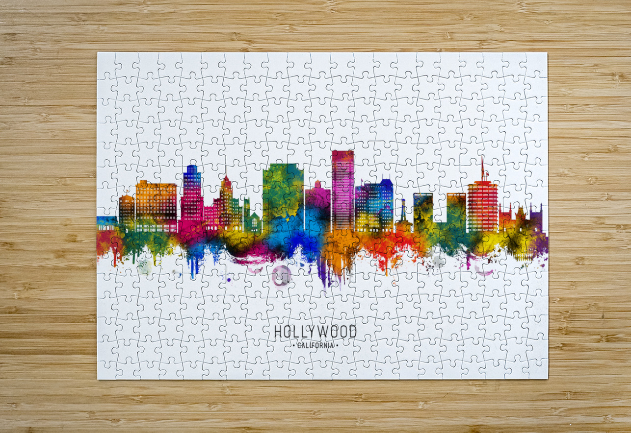 Hollywood California Skyline Towseef Dar Puzzle printing