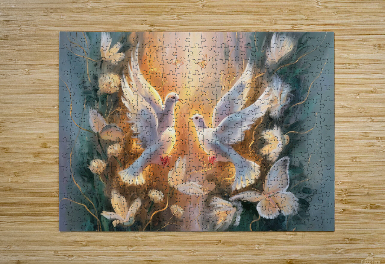 abstract oil painting that captures the essence of butterfly hesh4 Puzzle printing