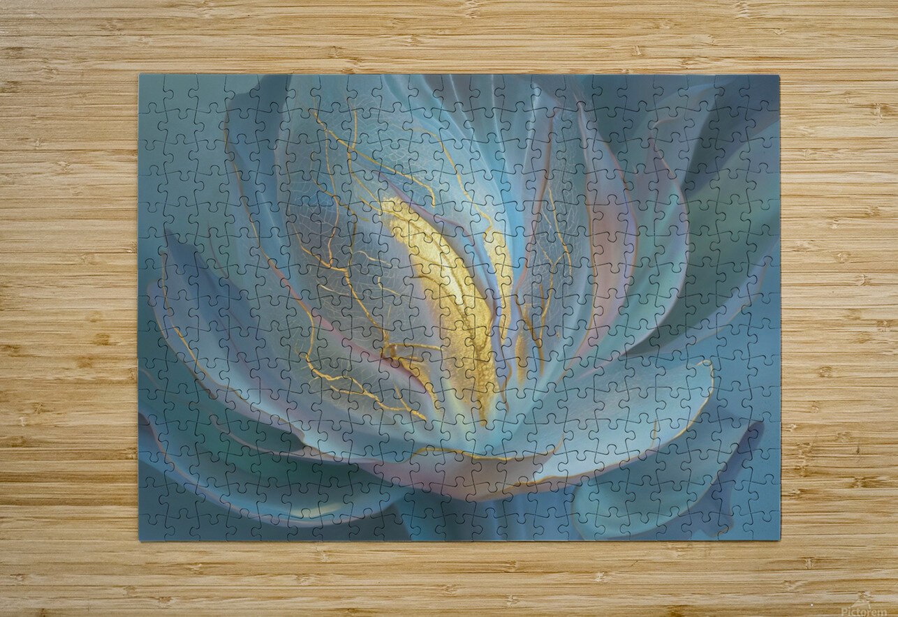 abstract oil painting that captures the essence of flowers  hesh4 Puzzle printing