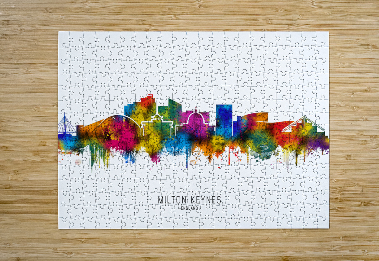 Milton Keynes England Skyline Towseef Dar Puzzle printing