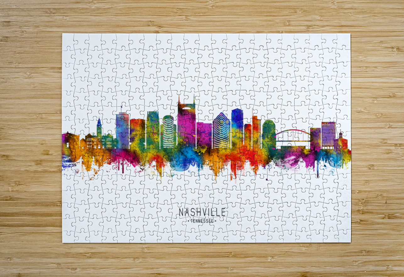 Nashville Tennessee Skyline Towseef Dar Puzzle printing