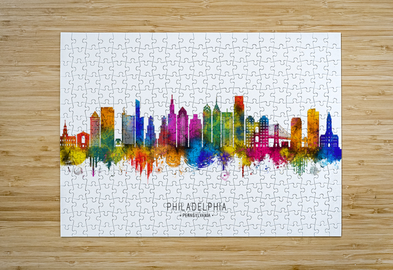 Philadelphia Pennsylvania Skyline Towseef Dar Puzzle printing