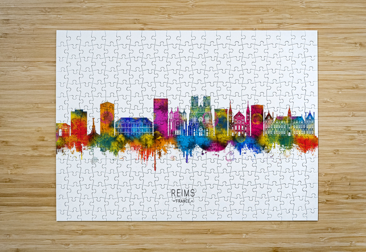 Reims France Skyline Towseef Dar Puzzle printing